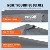 VEVOR Pop Up Canopy Tent, 10 x 10 ft, 250 D PU Silver Coated Tarp, with Portable Roller Bag