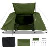 84.6*34.5*49.2in military green camping tent with tent storage bag and camp bed